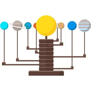 Solar system Copernicus desktop model vector illustration Stock Illustration