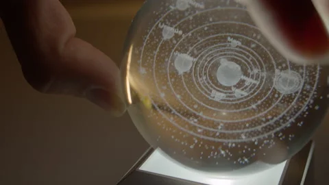 Solar System Crystal Ball Stock Footage 234218496
