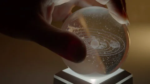 Solar System Crystal Ball Stock Footage 234218580