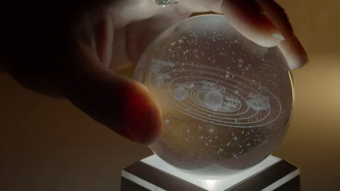 Solar System Crystal Ball Stock Footage 234218633