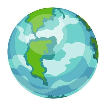 Solar system design icon element, Earth. Galaxy discovery and exploration Stock Illustration