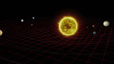 Solar System Distortion Grid Video stock 57751778