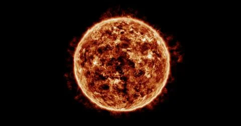 Solar System, Explosions and Sparks in the Sun. Illustrazione stock