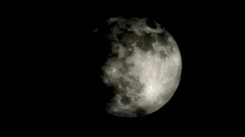 Solar system, full moon in the clouds Stock Footage 50477227