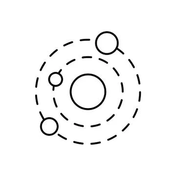 Solar system icon element of space icon for mobile concept and web apps. Thin Stock Illustration