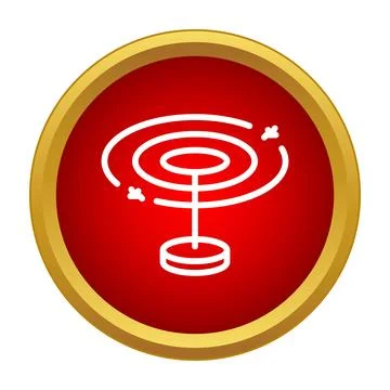 Solar system icon showing planets orbiting central star Stock Illustration
