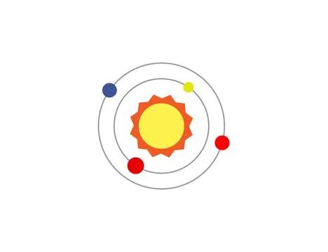 Solar system icon. Vector illustration. イラスト素材