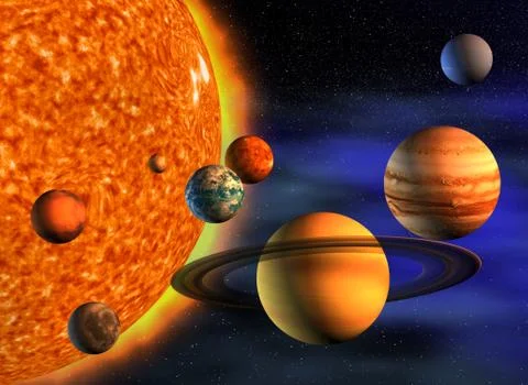 Solar system Illustrazione stock