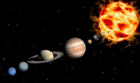 Solar system Illustrazione stock