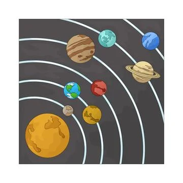 Solar System illustration Stock Illustration