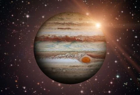 Solar System - Jupiter. It is the fifth planet from the Sun. Stock Photos