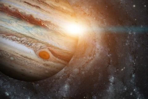 Solar System - Jupiter. It is the largest planet in the Solar System. Stock Photos