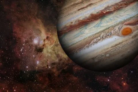 Solar System - Jupiter. It is the largest planet in the Solar System. Stock Photos
