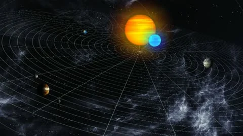 Solar System Map Stock Footage 12628269