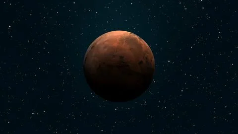 Solar System - Mars. It is the fourth planet from the Sun. Stock Photos