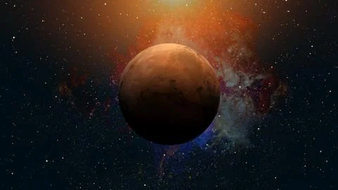 Solar System - Mars. It is the fourth planet from the Sun. Stock Photos