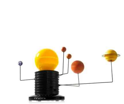 Solar system model on white background Stock Photos