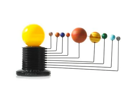 Solar system model on white background Stock Photos