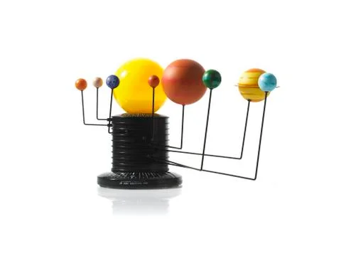 Solar system model on white background Stock Photos