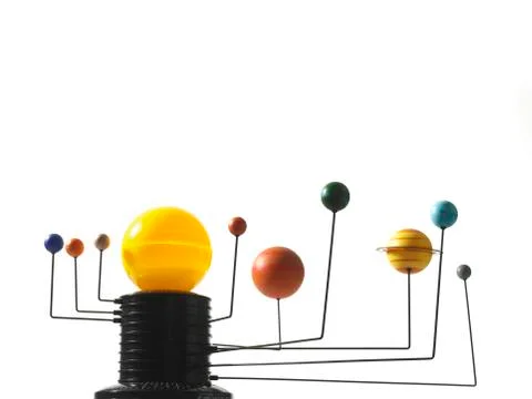 Solar system model on white background Stock Photos