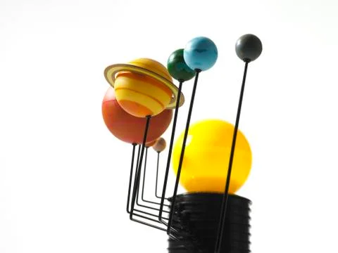 Solar system model on white background Stock Photos