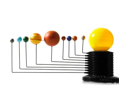 Solar system model on white background Stock Photos