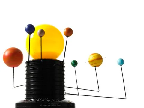 Solar system model on white background Stock Photos
