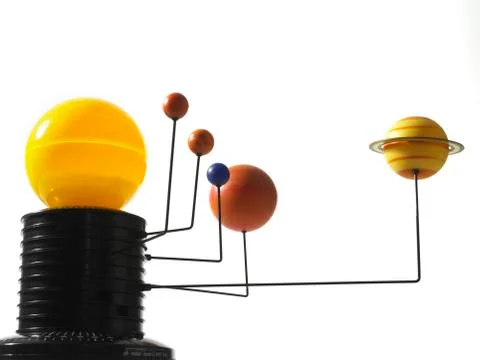 Solar system model on white background Stock Photos