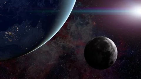 Solar System - Moon. Science background. Foto stock