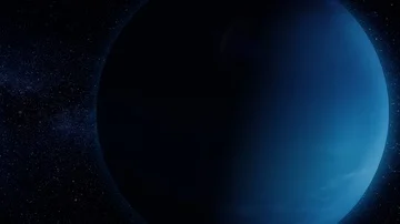 Solar System - Neptune. It is the eighth and farthest planet from the Sun in the Stock Footage 86067147