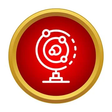 Solar system orbiting planets model icon design Stock Illustration