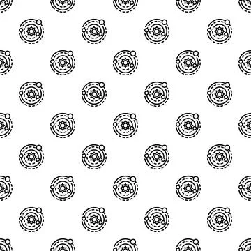 Solar system pattern seamless Stock Illustration