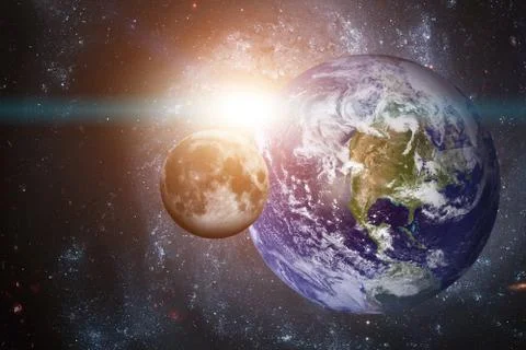 Solar System - Planet Earth. Elements of this image furnished by NASA. Stockfoto's