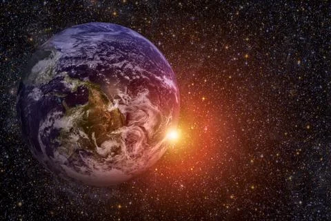 Solar System - Planet Earth. Elements of this image furnished by NASA. 스톡 사진