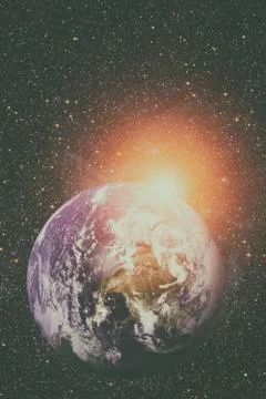 Solar System - Planet Earth. Elements of this image furnished by NASA. Stockfoto's
