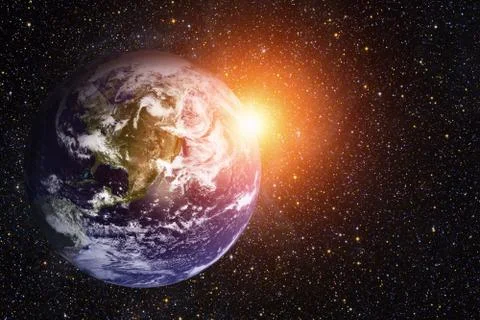Solar System - Planet Earth. Elements of this image furnished by NASA. Stockfoto's
