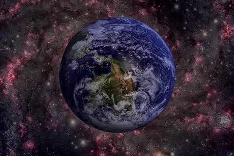 Solar System - Planet Earth. Elements of this image furnished by NASA. Sol... 库存照片