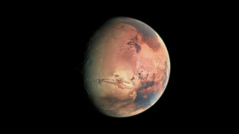 Solar system, the planet Mars Stock Footage 70813841