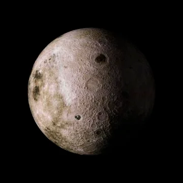 Solar system planet Moon on black background 3d rendering 스톡 일러스트