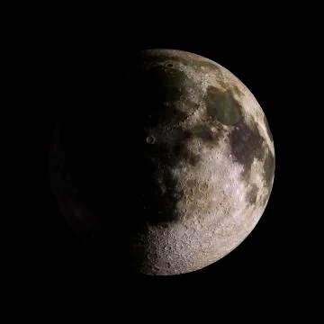 Solar system planet Moon on black background 3d rendering. Elements of this i 스톡 일러스트