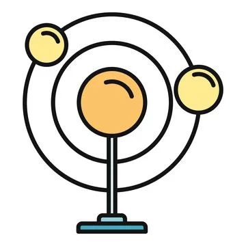 Solar system planetary model science icon Stock Illustration