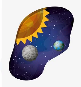Solar system planets and sun design vector illustration イラスト素材
