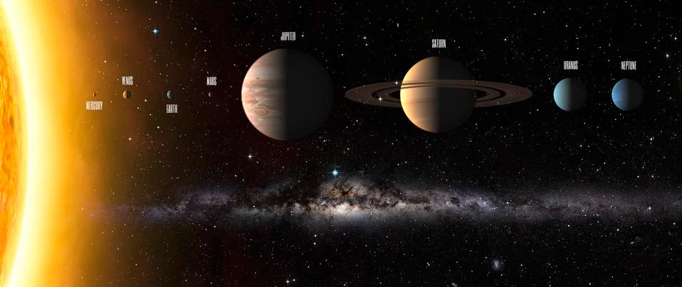 Solar system planets. Elements of this image furnished by NASA Stock Illustration