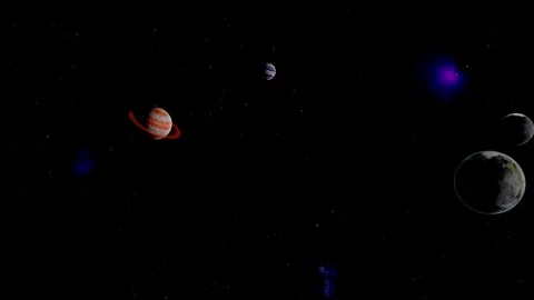 Solar System, Planets. Galactic Discovery in Educational Cosmos Animation Stock Footage 255277095