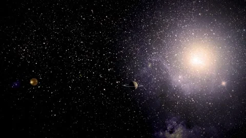 Solar System, Planets. Galactic Discovery in Educational Cosmos Animation Stock Footage 255277277