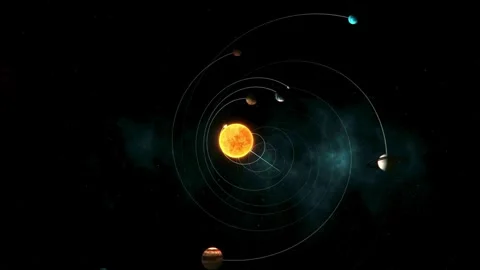 Solar System, Planets. Galactic Discovery in Educational Cosmos Animation Stock Footage 255277439