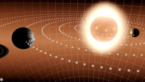 Solar System, Planets. Galactic Discovery in Educational Cosmos Animation Stock Footage 255280355