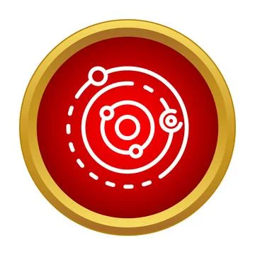 Solar system planets orbiting central star icon Stock Illustration