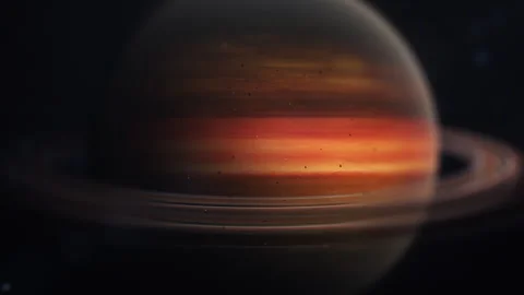 Solar System Planets Orbiting in Deep Space, Cosmic Animation Stockbeeldmateriaal 345964062
