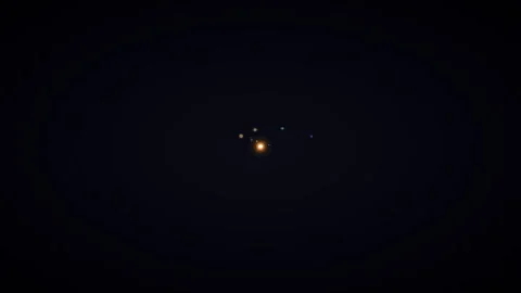 Solar System Planets Orbiting Sun with Asteroid Belt Stock Footage 328356578